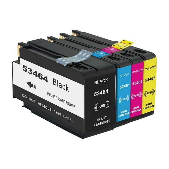 Replacement Ink Cartridge 53461 53462 53463 53464 compatible for Primera LX1000 LX2000 Printer - 4 Pack