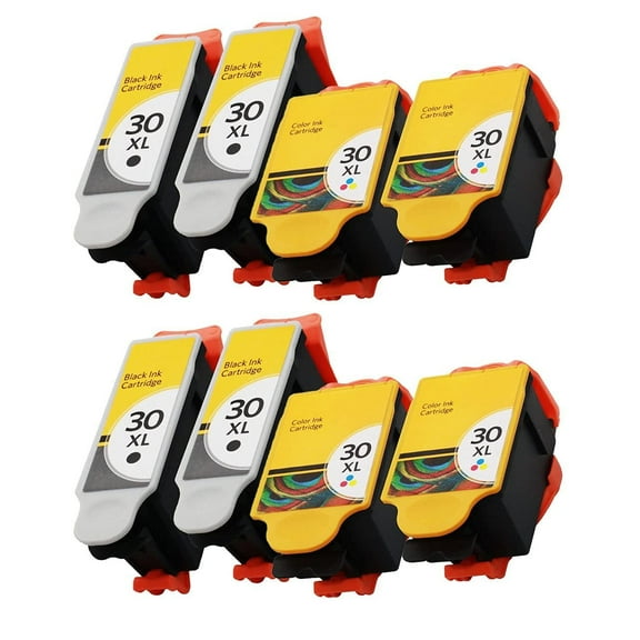 Replacement Ink Cartridge Replacement Kodak 30 XL 30XL Compatible with Kodak Hero 3.1 Hero 5.1 ESP 3.2 ESP C110 ESP C310 ESP Office 2150, ESP C315, ESP Office 2170 -8 Pack
