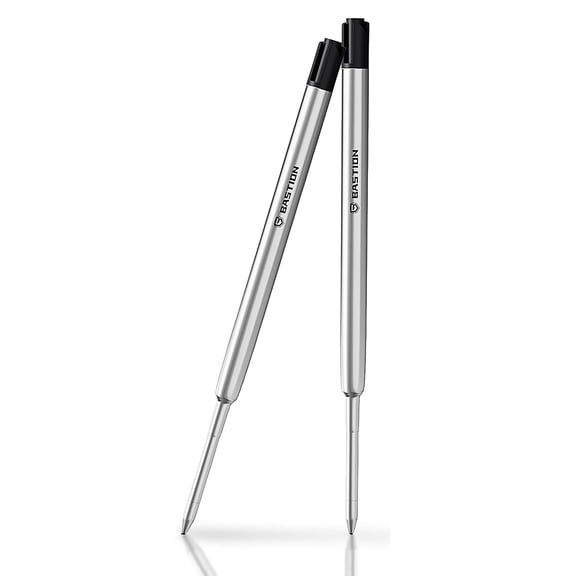Bastion Pen Refill Cartridge for Bolt Action Pens, Black Ballpoint, Fine Point