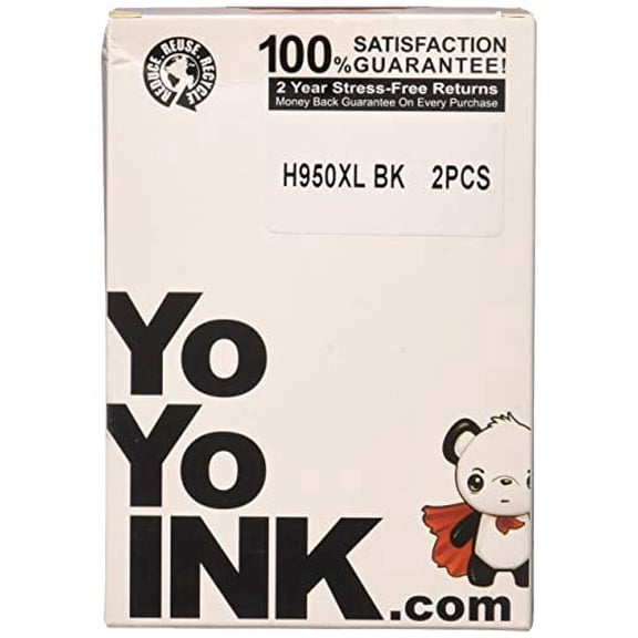 Replacement Ink Cartridge for HP 950 XL 2pk YoYoInk  (2 Black; 2 Pack)