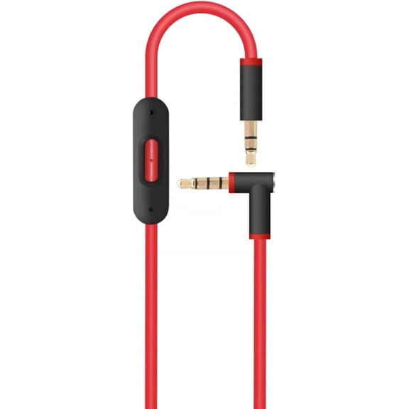 Replacement Inline Remote Mic Extension Audio Cable Cord for Monster Beats by Dr Dre Solo Solo HD Studio Wireless Pro Detox Mixr Executive Pill Headphones (Black-red)