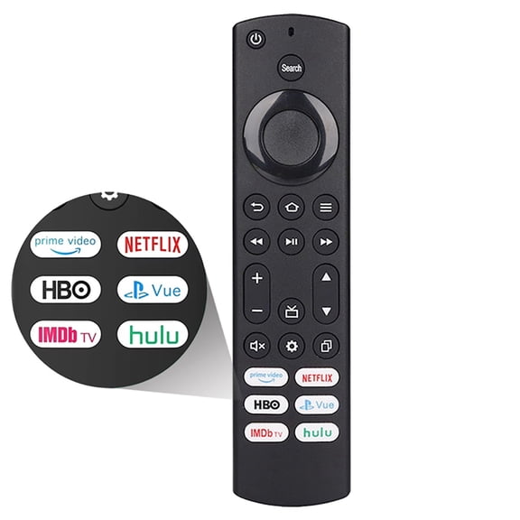 Replacement for Insignia/Toshiba/Pioneer Smart TV Remote, Universal Compatible for AMZ-Fire-TV Remote with 6 Hot Keys (No Voice, Not for Stick and Cube)