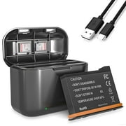 Replacement Insta360 X3 Battery 1800mAh and 2-Channel Fast Battery Charger Hub Compatible with Insta360 X3 Camera Insta 360 x3 Accessories, with Micro SD Card Slots and USB Type C Cable