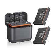 Replacement Insta360 X3 Battery 1800mAh 2-Pack and Dual Slot USB Fast Charger Hub Compatible with Insta360 X3 Action Camera