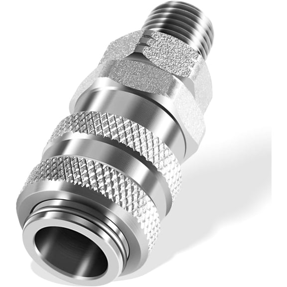 Replacement for J-47912-QC 5869-1 Fuel System Coupler Fitting for Connection to 'Compu-Check' Quick Connect Fittings for Detroit Diesel S60, Cummins, Caterpillar, MBE900, MBE4000 Engines