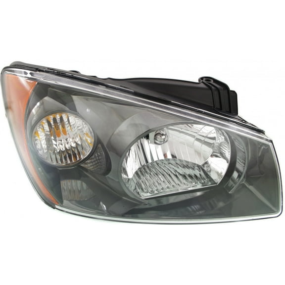Replacement K100131 Headlight Compatible With 2004-2006 Kia Spectra Right Passenger Halogen With bulb(s)