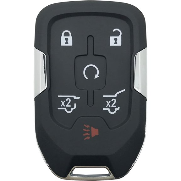 Replacement Key Fob Cover Case fit for Chevy Suburban Tahoe 2015 2016 2017 2018 2019 2020 GMC Yukon Keyless Entry Smart Remote Key Fob Shell (Black)