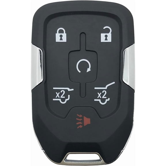 Replacement Key Fob Cover Case fit for Chevy Suburban Tahoe 2015 2016 2017 2018 2019 2020 GMC Yukon Keyless Entry Smart Remote Key Fob Shell (Black)