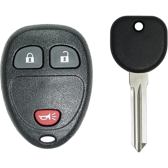 Replacement for Keyless Entry Car Key Vehicles That Use 3 Button OUC60270 OUC60221, Self-Programming - with New Uncut Transponder Ignition Car Key Circle Plus B111