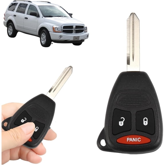 Replacement Keyless Entry Remote Car Key Fob 315MHz KOBDT04A for Compatible with Durango Dakota Magnum Nitro Caliber Ram 1500 2500 3500 3-Button Smart Key Battery Included