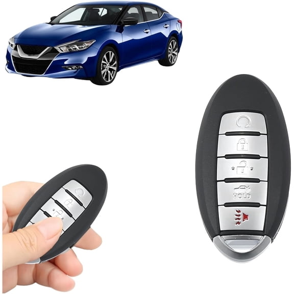 Replacement Keyless Entry Remote Car Key Fob 433MHz KR5S180144014 5-Button Replacement for Nissan Altima Maxima (2016 2017 2018) 4A Chip IC: 7812D-S180204