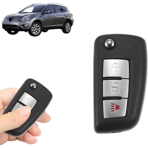 Replacement Keyless Entry Remote Car Key Fob 434MHz for Nissan Rogue 2014-2020, 3-Button Key Fob, Chip: PCF7961, OEM Replacement for H0561-4BA1A H0561-4BA1B 285E34BA1B