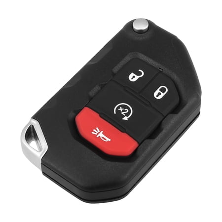 Replacement Keyless Entry Remote Car Key Fob OHT1130261 433.92MHz 7939 Chip for Jeep Wrangler 4 Buttons with Door Key