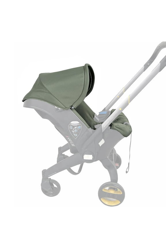 Replacement Kit Compatible with DOONA+ Car Seat Stroller | Comfortable Thick Seat Cushion+Adjustable Canopy+Soft Shoulder Pads (Olive)
