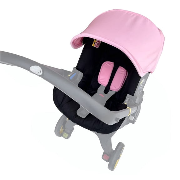 Replacement Kit Compatible with DOONA+ Car Seat Stroller | Comfortable Thick Seat Cushion+Adjustable Canopy+Soft Shoulder Pads (Pink & Black)