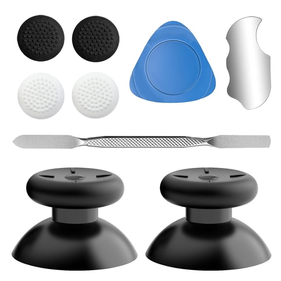 Replacement Kit for Meta Quest 2 Controller/for Oculus Quest 2 Controller(9 in one),Repair Accessories for Oculus Quest 2 Controller,Includes Thumbsticks, Caps, Triangle Tool, and Pry Bar