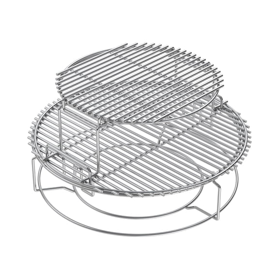 Replacement Kit for Large Big Green Egg,Heavy Duty Stainless Steel 3 Tier 5 Piece Grill Basket Accessories with Removable Cooking system Large