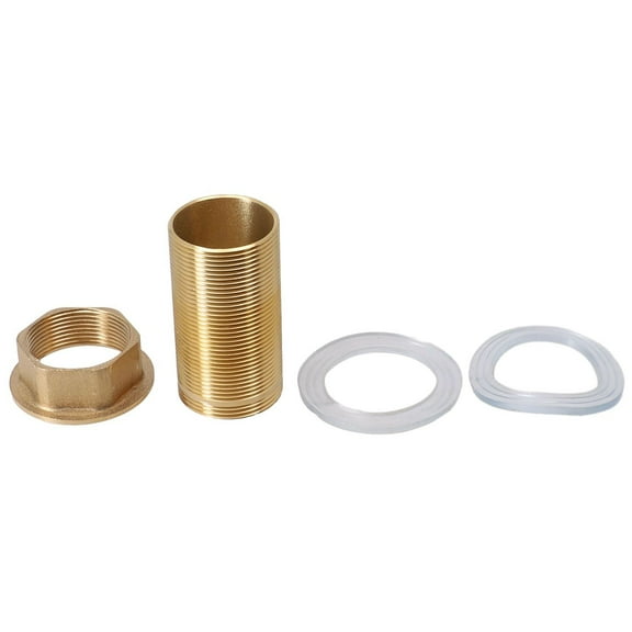 Replacement Kitchen Basin Mixer Tap Repair Fitting Kit Featuring Threaded Brass Tube Nut And Installation Components