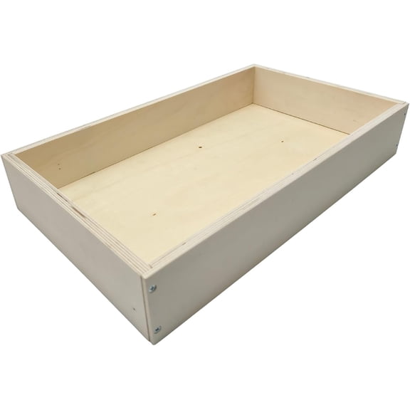 Replacement Kitchen Drawer Box 19" Depth Multiple Widths & Heights Plywood DIY Drawer Kit for Pull-Out Cabinet Drawers, Rollout Shelf & Sliding Drawer (11" Wide, 3-1/2" Tall)