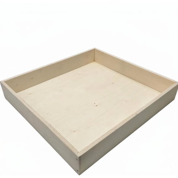 Replacement Kitchen Drawer Box 19" Depth Multiple Widths & Heights Plywood DIY Drawer Kit for Pull-Out Cabinet Drawers, Rollout Shelf & Sliding Drawer (17" Wide, 3-1/2" Tall)
