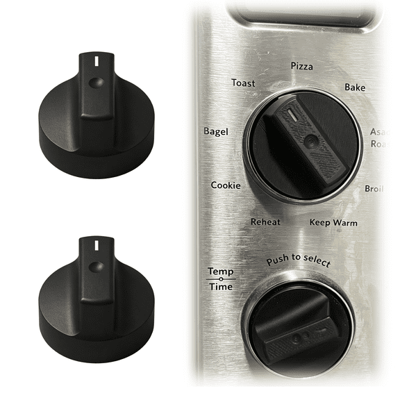 Replacement Knobs for KitchenAid KCO273 KCO274 , Oven Control Dial Set with Easy Grip Design, Kitchen Appliance Repair Accessory, 2Pack