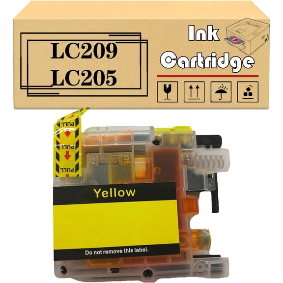 Replacement LC209 LC205 58ML Ink Cartridges Compatible for Brother MFC-J4320DW J4420DW J4620DW J5520DW J5620DW J5720DW Printers Yellow*1