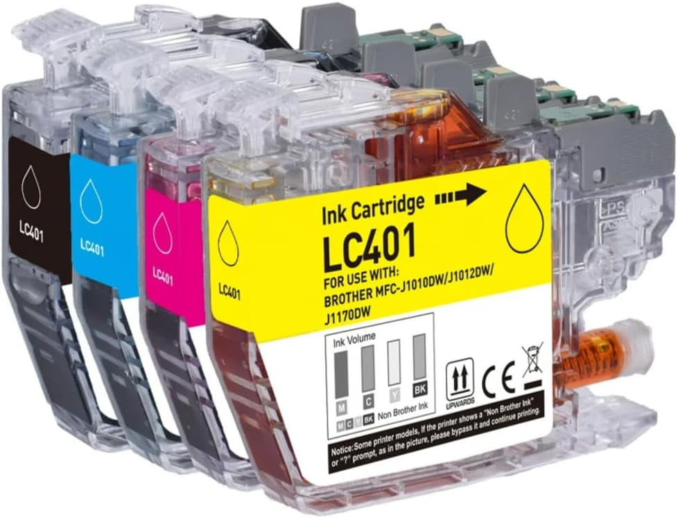 Replacement for LC401 Brother ink Brother MFCJ1010DW ink cartridges