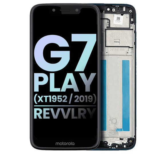 Replacement LCD Assembly With Frame Compatible For Motorola Moto G7 Play (XT1952DL  / 2019) / T-Mobile Revvlry (Genuine OEM) (Starry Black)