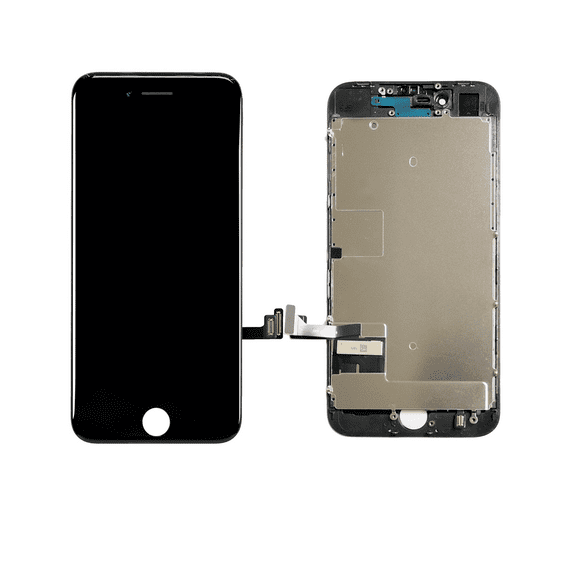 Replacement LCD Assembly With Steel Plate Compatible For iPhone 8 / SE (2020 / 2022) (Aftermarket Pro: XO7 Incell) (Black)