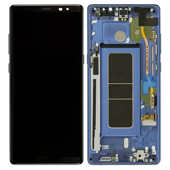 Replacement LCD Display Touch Screen Digitizer Assembly With Frame For Samsung Galaxy Note 8 - Blue