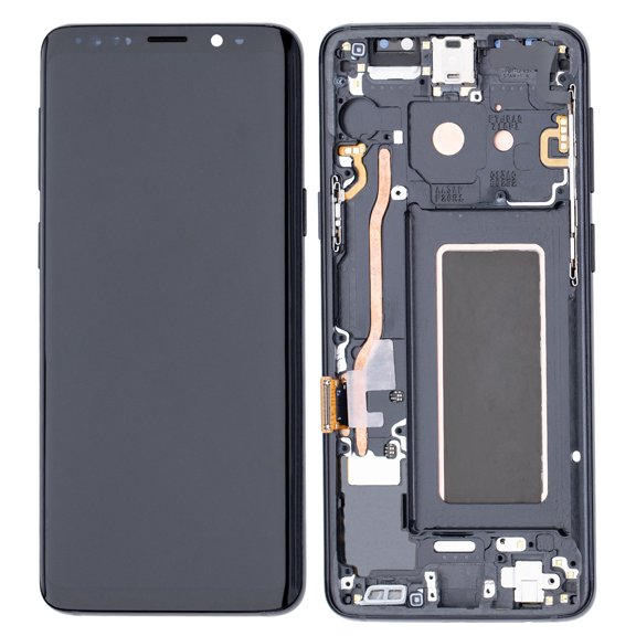Replacement LCD Display Touch Screen Digitizer Assembly With Frame For Samsung Galaxy S9 - Midnight Black
