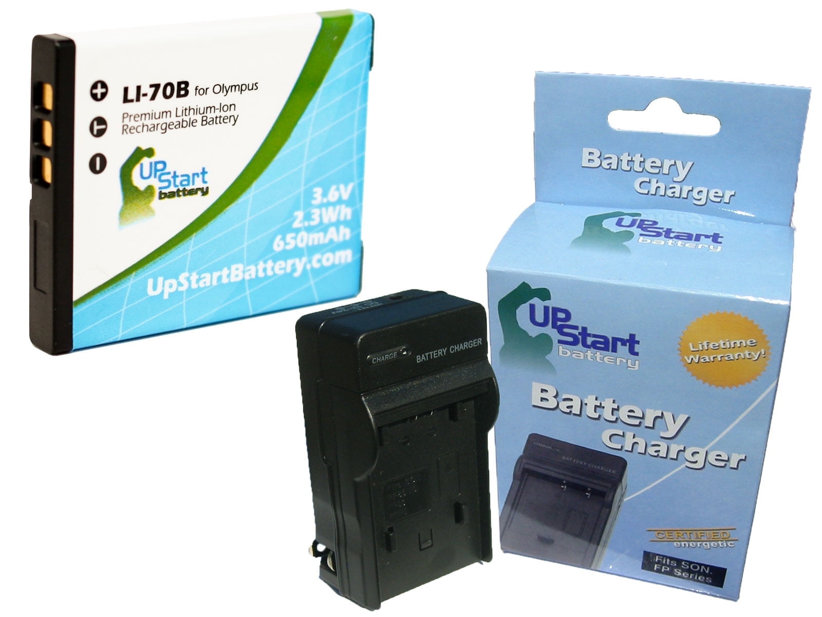 Replacement LI-70B Battery and Charger for Olympus VG-160, VG-150, VG-120, D-745, VG-130, VG-110, X-990, X-940, VG-140, D-700, FE-4020, D-715, FE-4040, FE-5040 Digital Cameras