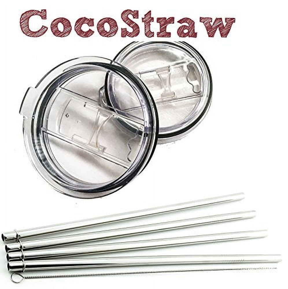 30 oz Straw Combo Lid Replacement for Vacuum Mugs Fits Yeti Ozark Rocky Polar Drifter (1 Straw Lid)