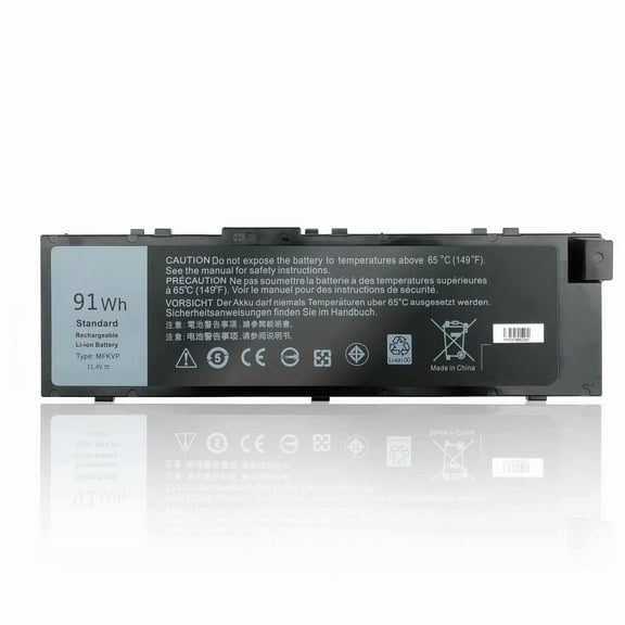 Replacement Laptop Battery for Dell MFKVP (11.4V 91Wh 7950mAh) Precision 15 7510 17 7710 17 M7710 Series M7710 T05W1 GR5D3 0FNY7 RDYCT TWCPG GR5D3 RDYCT - 12-Months Warranty