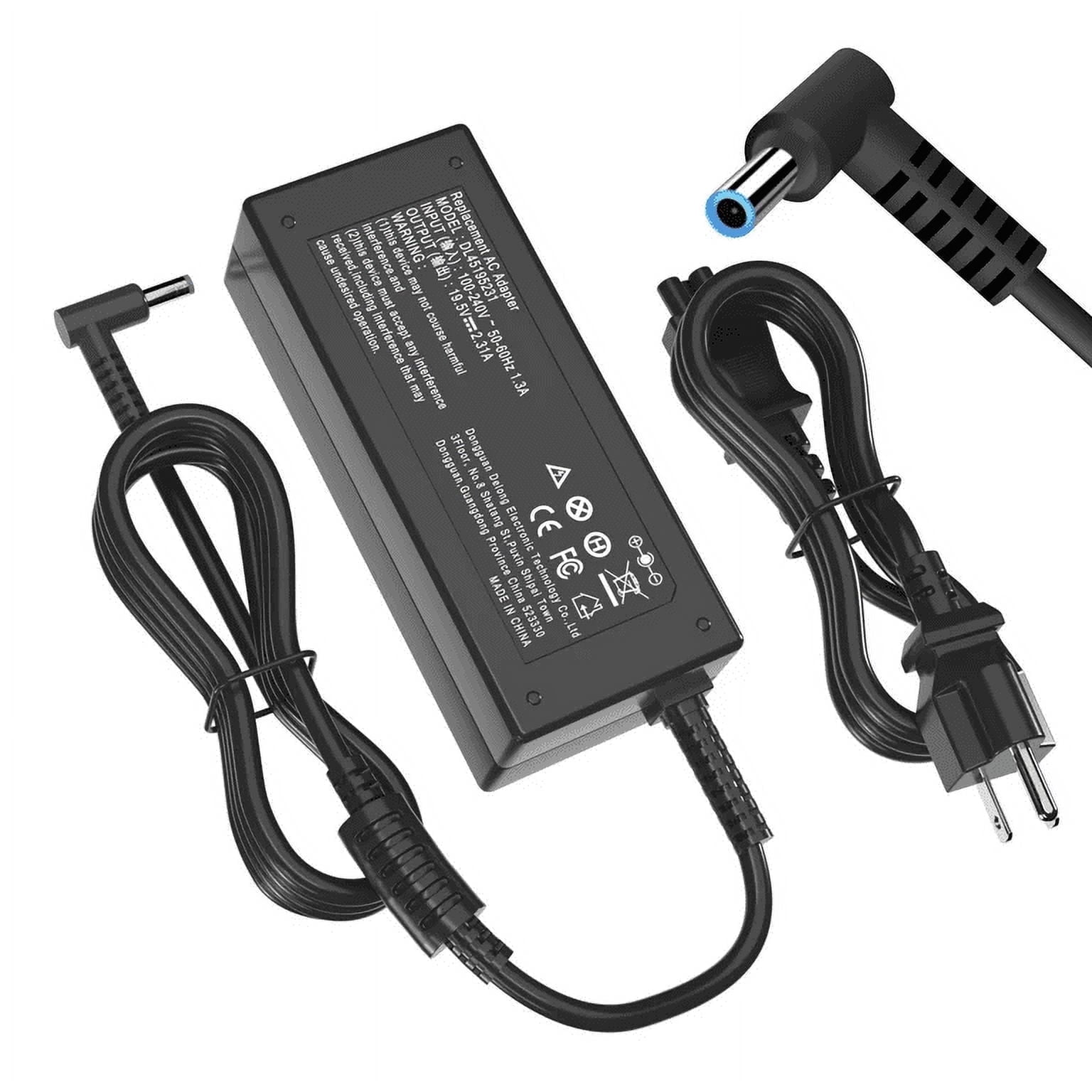 45W Charger Compatible with HP Laptop Charger Replacement Stream 14-cb161wm cb163wm cb164wm 6SH03UA Power Cord 19.5V 2.31A Blue Tip Power Adapter