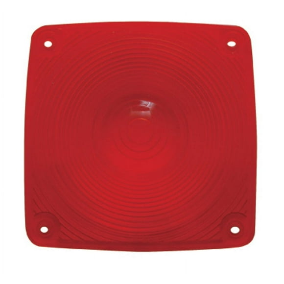 Replacement Lens 4 1/2" Square Red 4 Screws Peterbilt Fits Kenworth Freightliner