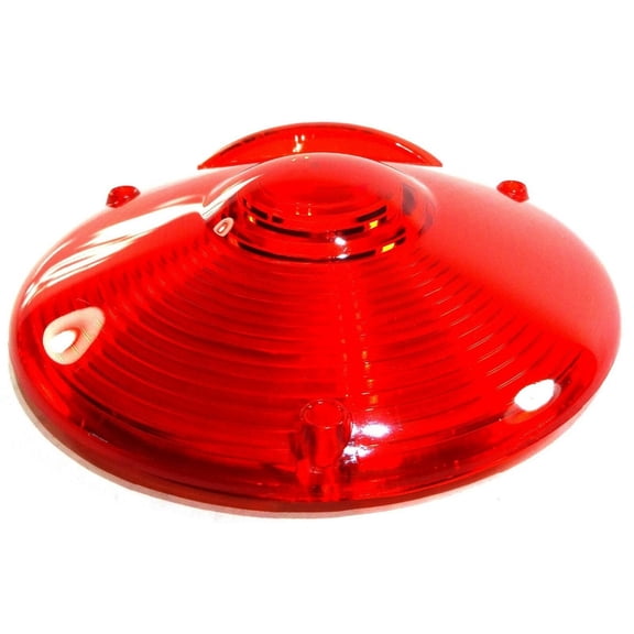 Replacement Lens 4" Round Red Plastic 3 Screws Peterbilt Fits Kenworth Freightliner