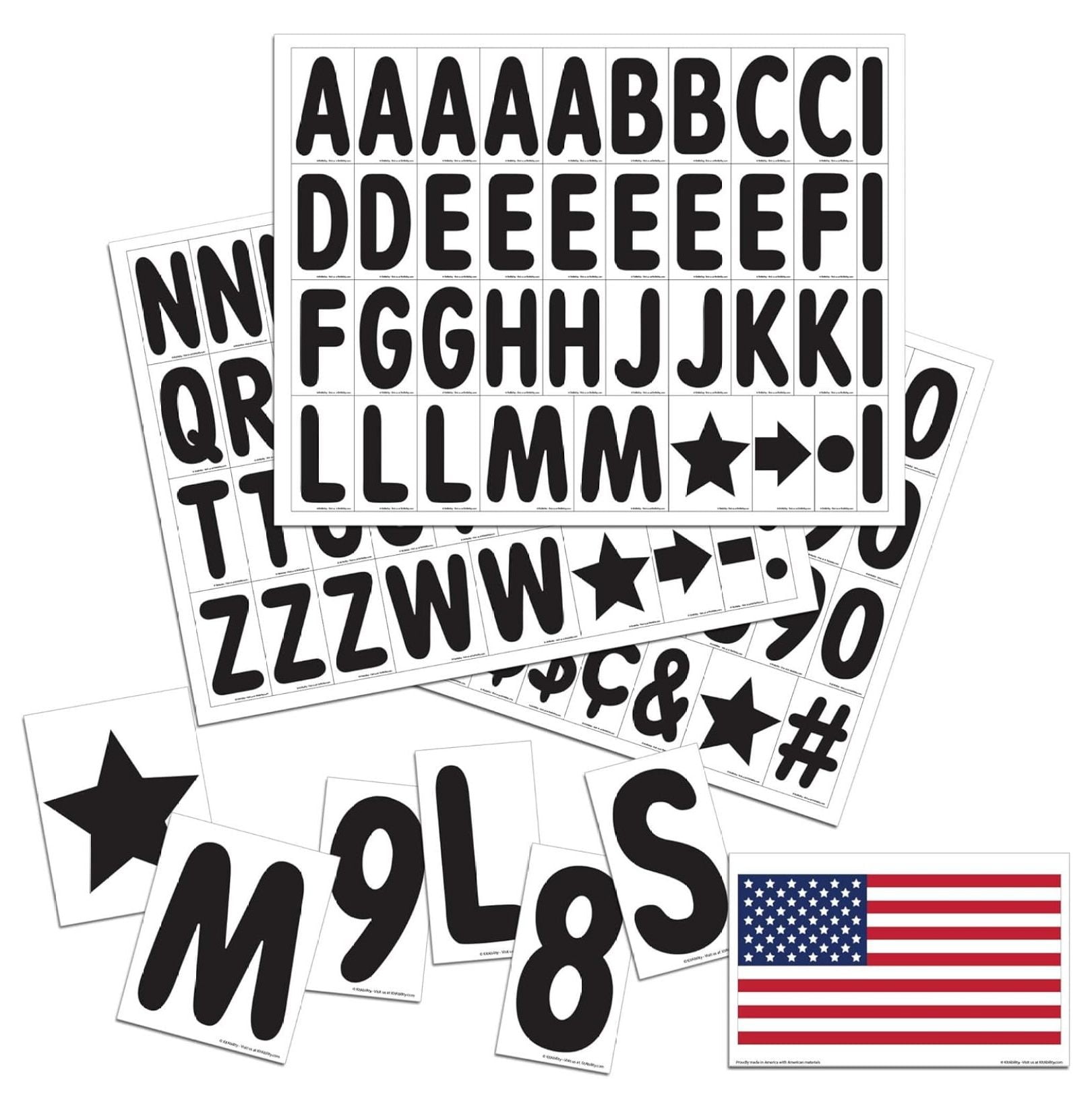Premium Character Sets For Message Board Signs With 4 Inch