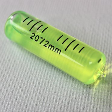 Caterpillar Red Replacement Level Glass Vial - 70mm X 11mm Spirit Bubble Level Green