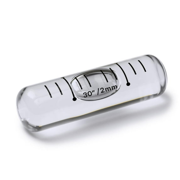 Replacement Level Glass Vial, Spirit Bubble Level, No Nib, Accurate, 34mm x 10mm - Transparent Clear, (1 11/32 x 25/64 in)