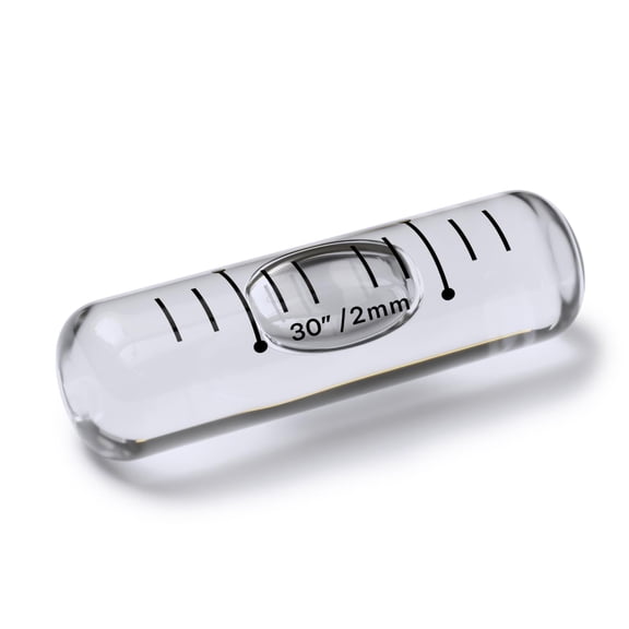 Replacement Level Glass Vial, Spirit Bubble Level, No Nib, Accurate, 34mm x 10mm - Transparent Clear, (1 11/32 x 25/64 in)
