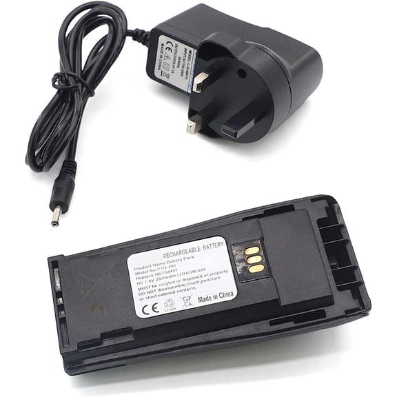 Replacement Li-ion Battery+Charger+Belt Clip For Motorola Radio GP3688 NNTN4496