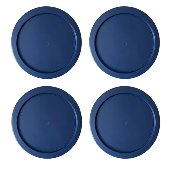 Replacement Lid For Pyrex 1-Cup Storage Cover 4" Bowl 7202-Pc Blue (4-Pack)