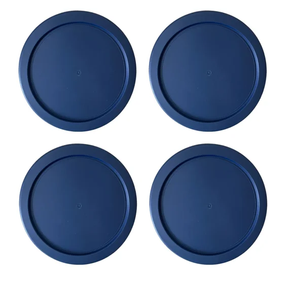 Replacement Lid For Pyrex 7-Cup Storage Cover 7.5" Bowl 7402-Pc Navy (4-Pack)
