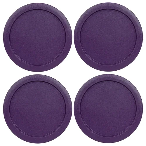 Replacement Lid For Pyrex 7-Cup Storage Cover 7.5" Bowl 7402-Pc Purple (4-Pack)