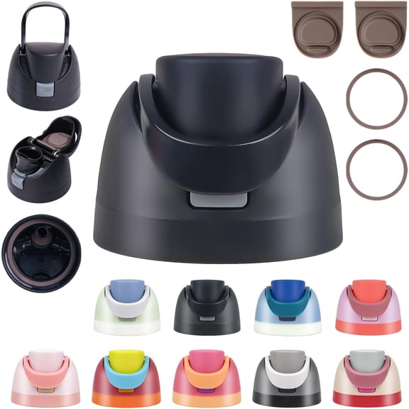 Replacement Lid for Owala-Fits Owala Cup 16oz,24oz,32oz,40oz,Leakproof, BPA-Free Water Bottle Top Lid Replacement Accessory with 2 Gasket Replacement Stopper and 2 Bottle O Seal Ring