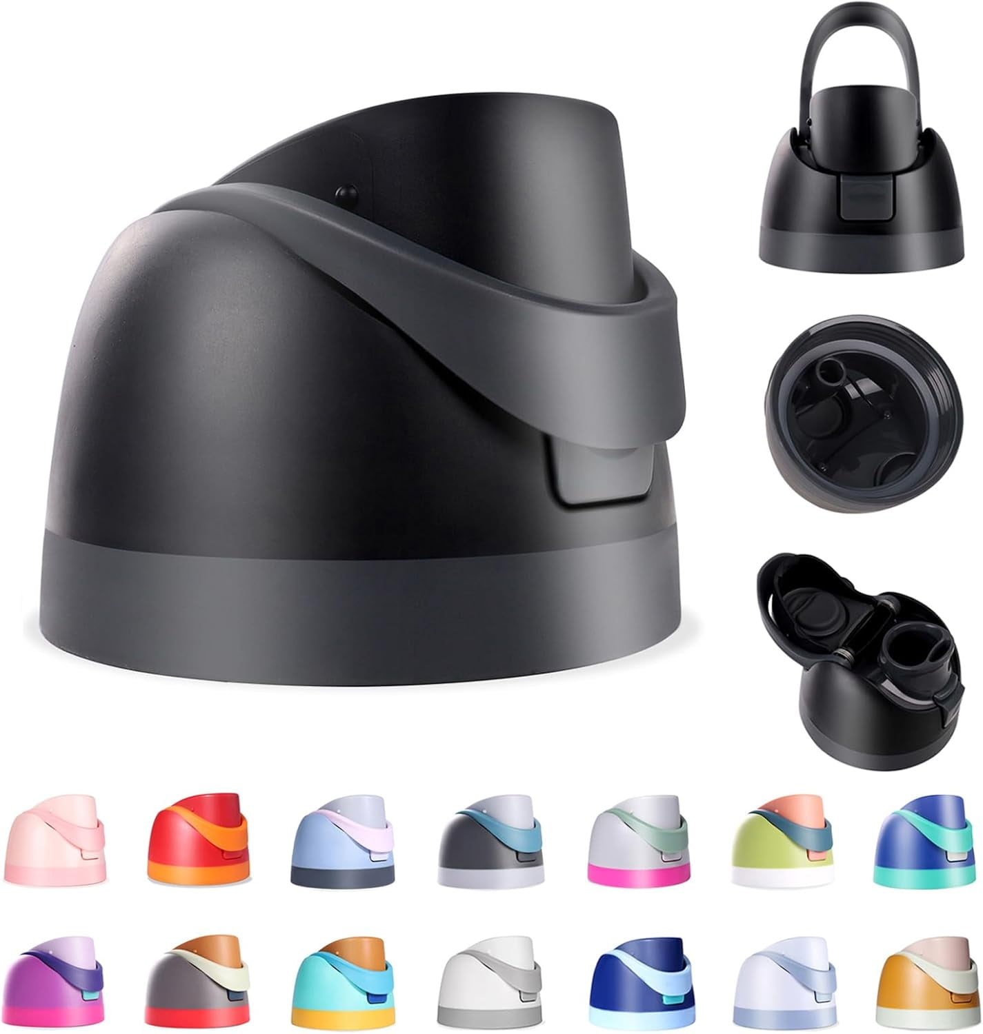 Replacement Cap For Owala Freesip – One-Button Top Lid Compatible With Owala Water Bottles 16oz 24oz 32oz 40oz, BPA-Free, Leakproof, Dishwasher Safe - View #10