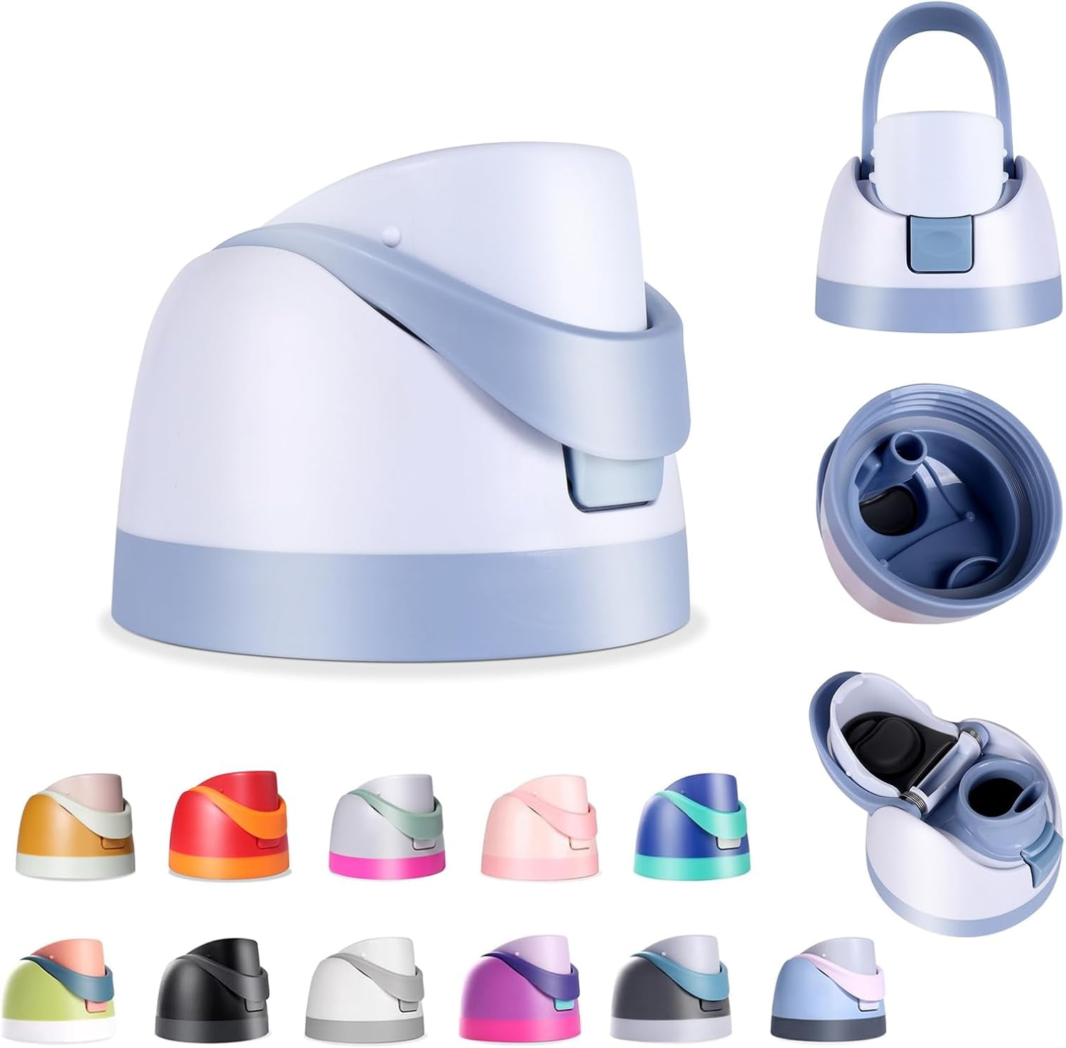 Replacement Cap For Owala Freesip – One-Button Top Lid Compatible With Owala Water Bottles 16oz 24oz 32oz 40oz, BPA-Free, Leakproof, Dishwasher Safe - View #11