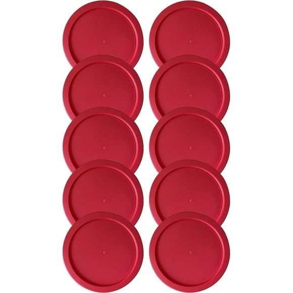 Replacement Lid for Pyrex 4" (Smallest Size) Storage Plastic Cover 1 Cup Bowl Dish 7202-PC Red (10-Pack)