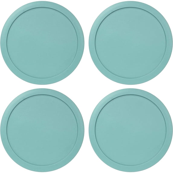 Replacement Lid for Pyrex 5" Storage Plastic Cover 2 Cup Bowl 7200-PC Turqoise (4-Pack)